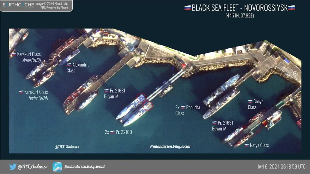 Satellite Images of Sevastopol, Feodosia and Novorossiysk: Most Black Sea Fleet Ships Dispersed