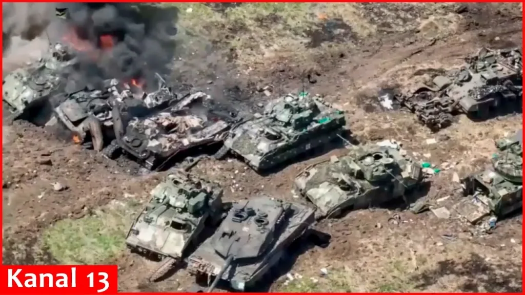 German-made Leopard tanks were destroyed in Ukraine