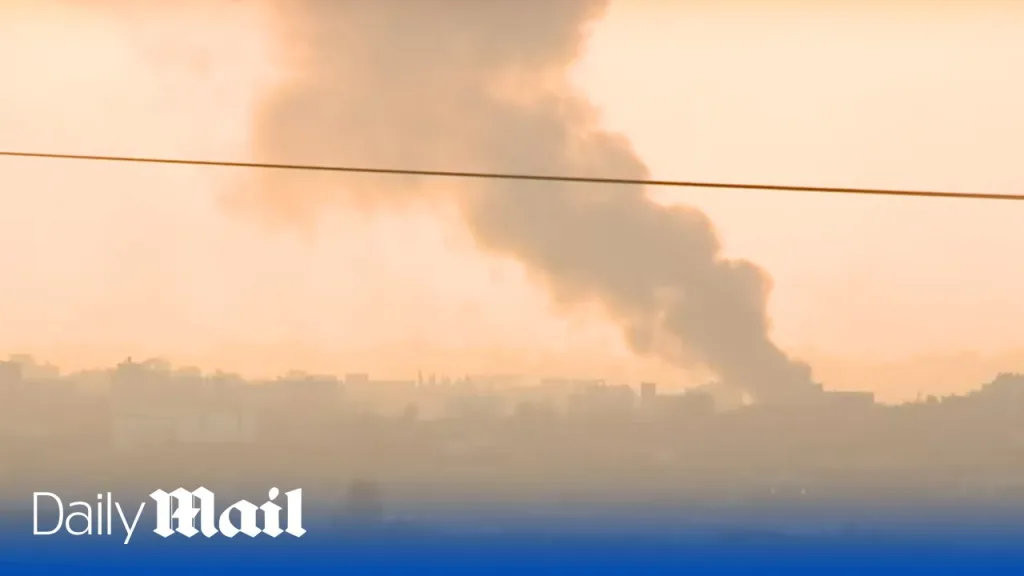 LIVE: View over Israel-Gaza border as seen from Israel