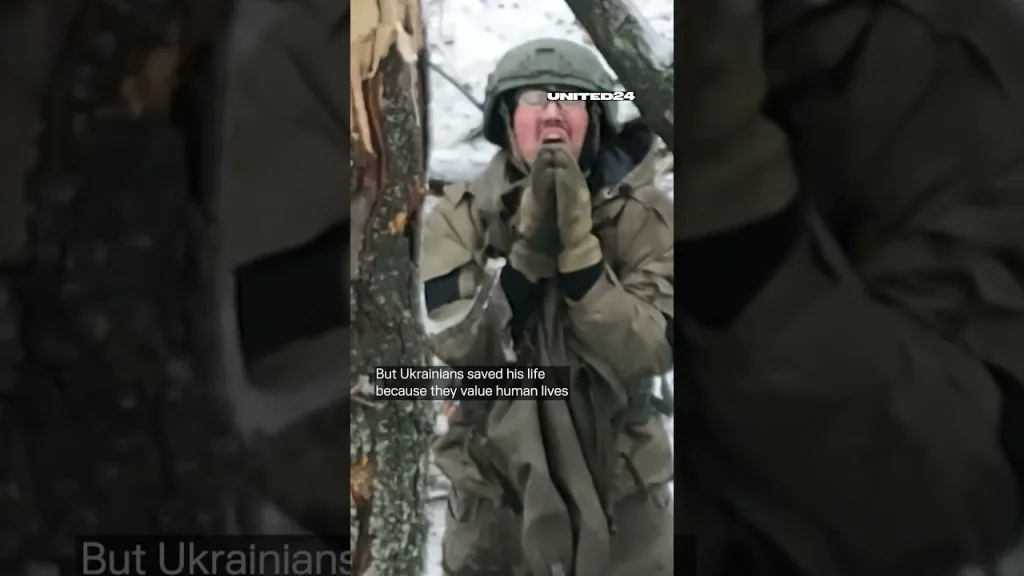 Russian solder began begging the ?? drone not to drop the ammunition #warinukraine #shorts