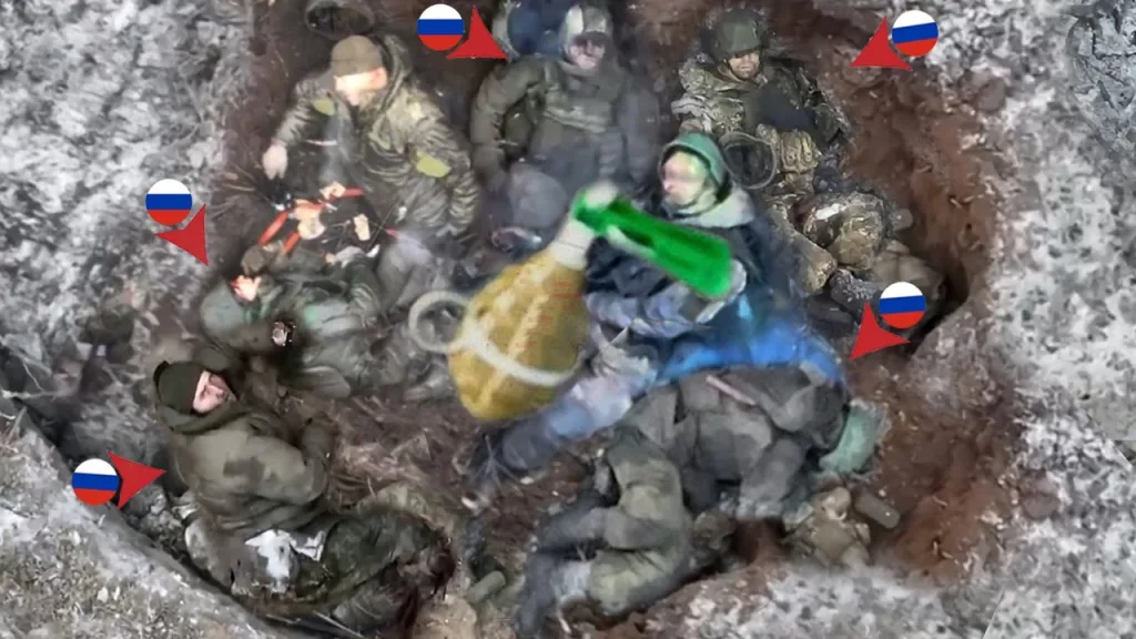 Horrible Attack! Ukrainian FPV drones relentlessly wipe out Russian soldiers in frozen battlefield