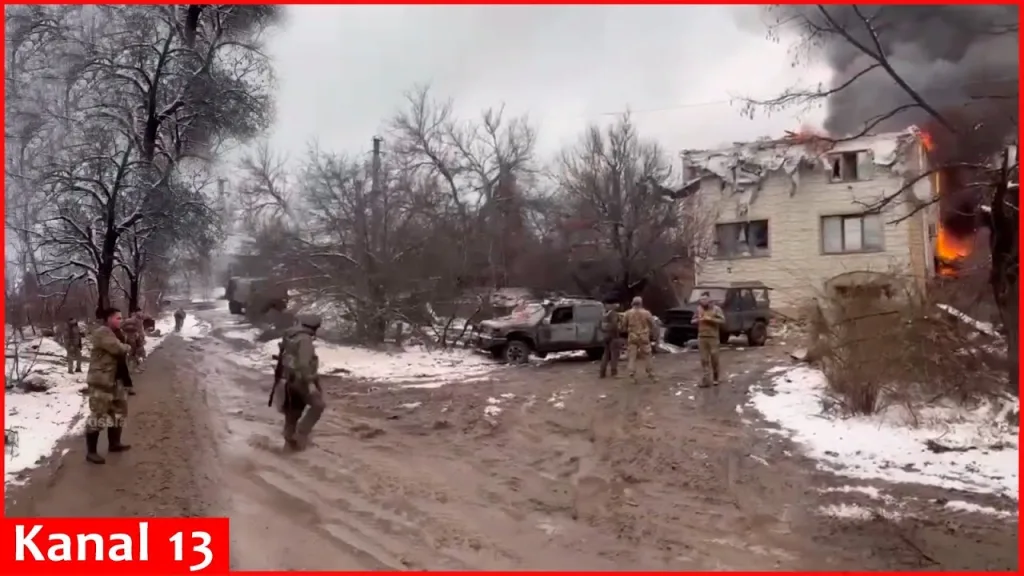 “Everything is burned” – Strong fire follows missile strike in a house where Russian soldiers lived