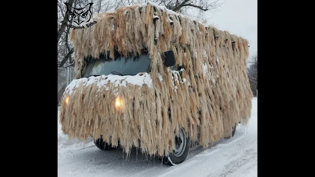 Russia Puts a Wig on a Scooby-Doo Van (UAZ-452 Bukhanka) as “Camouflage”