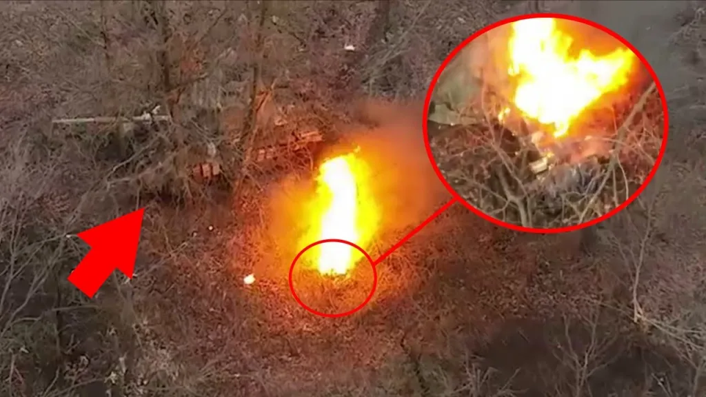 Drone Destroy T-72B3M Tank Ammunition