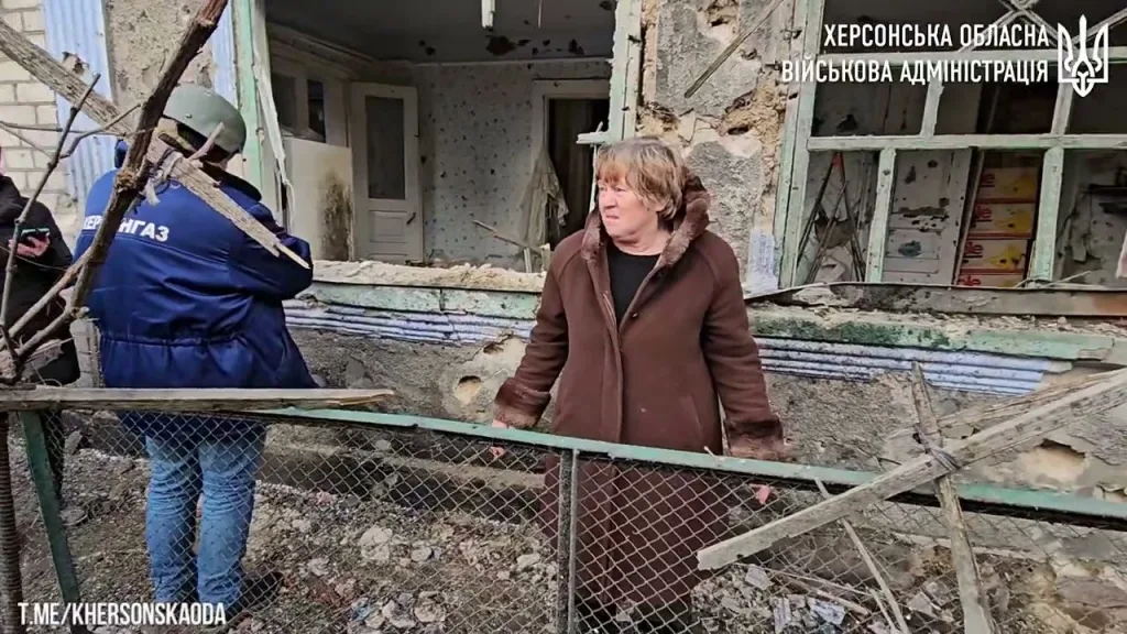 Consequences of today’s Russian shelling of residential buildings in Kherson