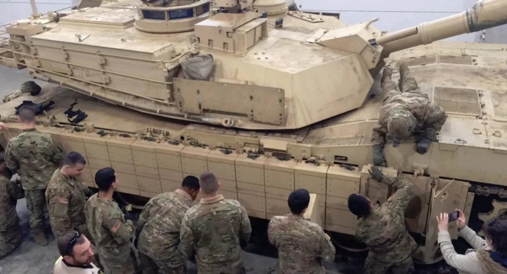 Ukrainian M1 Abrams Tank Seen Equipped with ARAT Reactive Armor