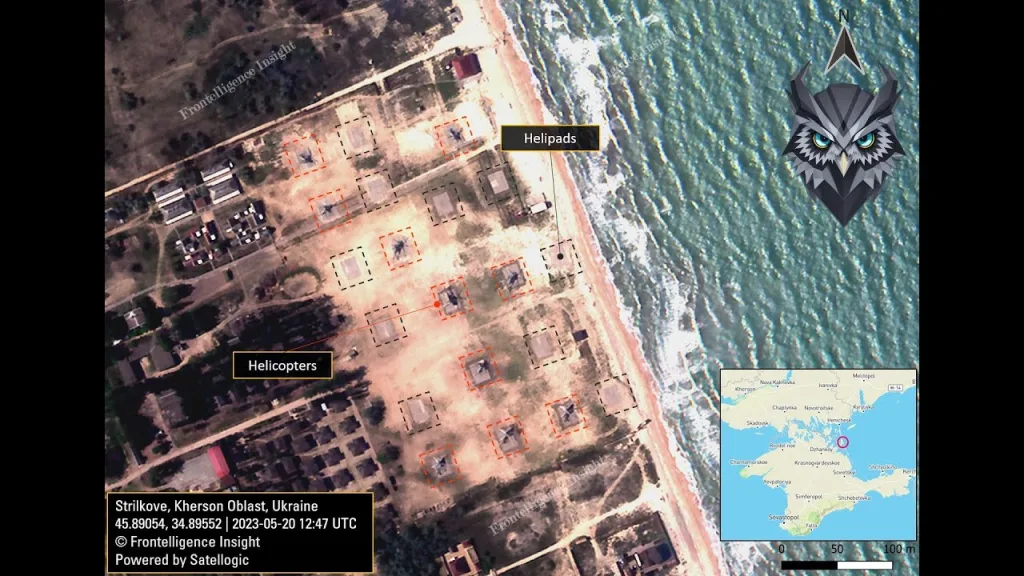 Satellite Images Show Russia’s “Covert” Helicopter Base in Crimea – On the Arabat Spit