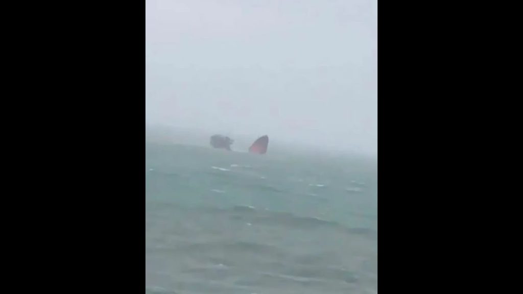 Photo Showing Raptor Patrol Boat Split in Half in Crimean Storm is actually a Cargo Ship from March