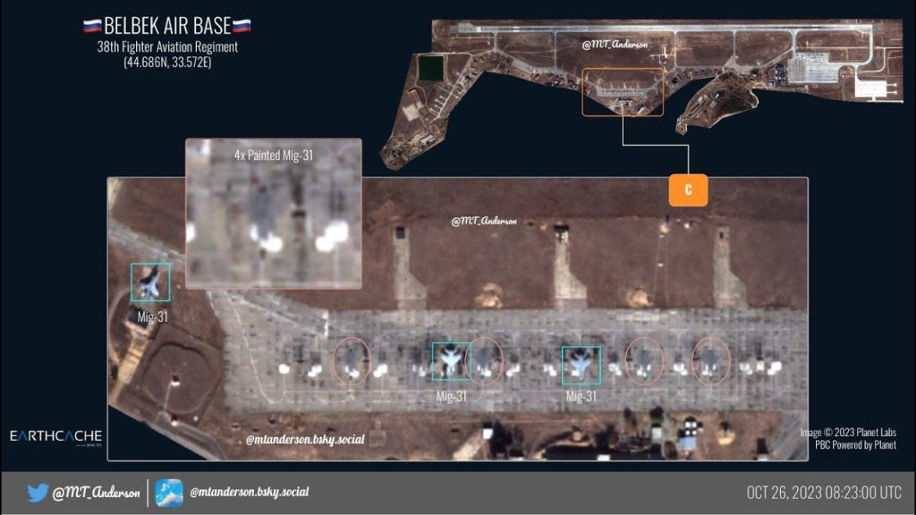 Satellite Images of Belbek Air Base: Painted Mig Decoys and S-400 SAM Site