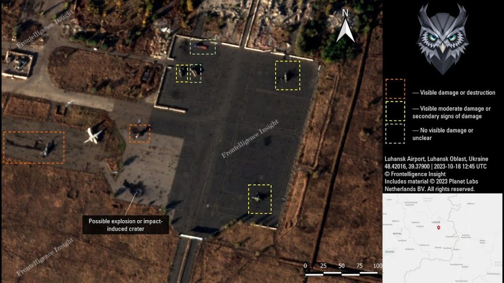 Satellite Photo of Luhansk Airport Shows Six Helicopters Damaged! Up to Ten Now Seen at Berdyansk!