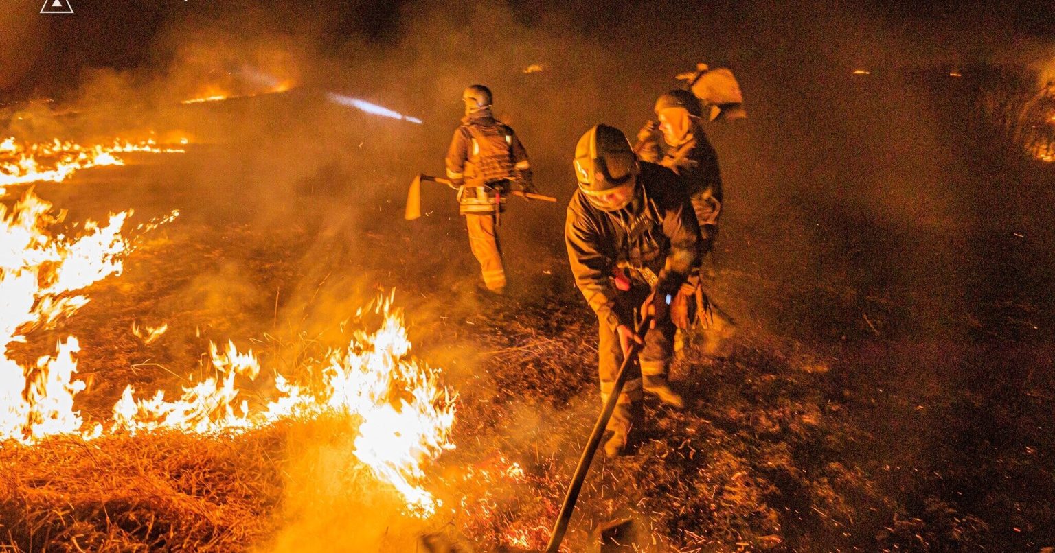 14:19 14.03 Firefighters spent 13 hours saving a village in the Kharkov region after the grass there was set on fire. VIDEO + PHOTO report 2 70910