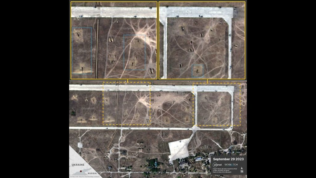 Satellite Imagery of Russia’s Berdyansk Helicopter Base — 21 Helicopters, Possible Tunnels/Bunkers